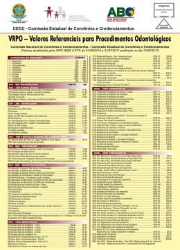 Vrpo Pr Valores Referenciais Para Procedimentos